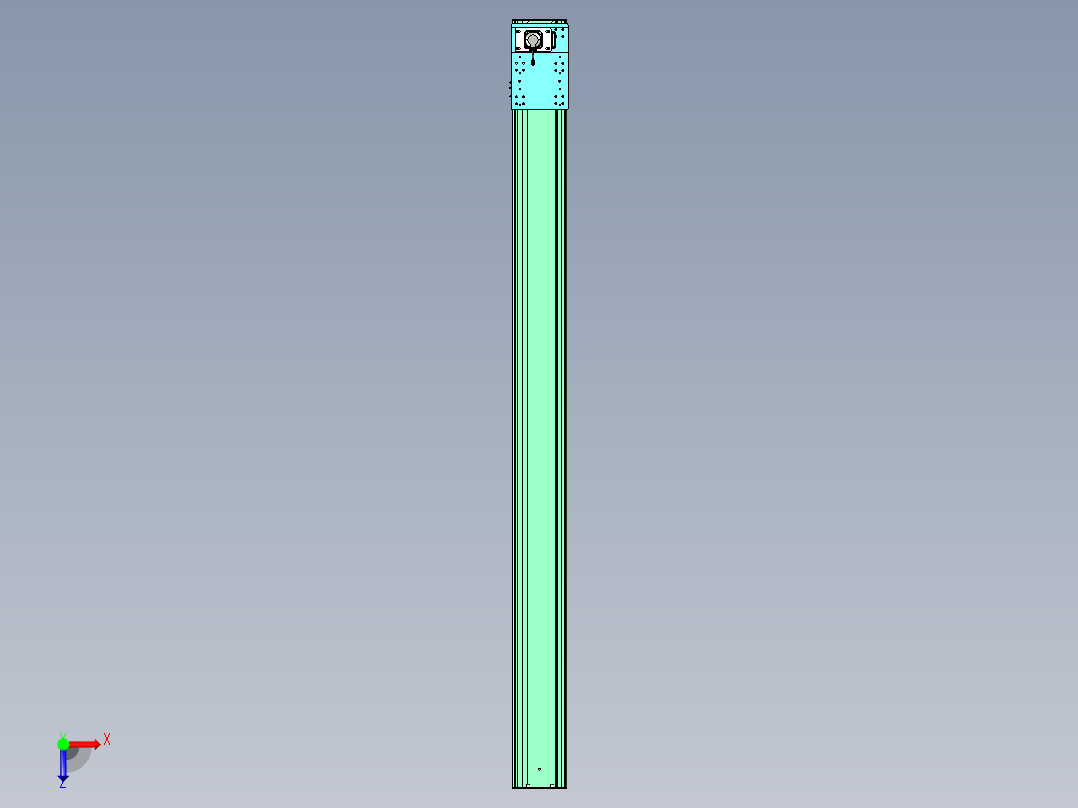 东锦齿条传动DH270G-L167-S3350-BU-减速机+750W俯视图