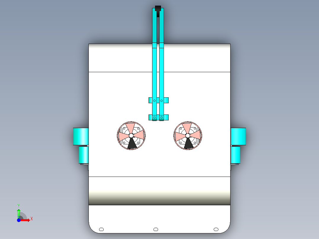 水下船体表面清刷机器人磁吸附装置设计1227481==1500前视图