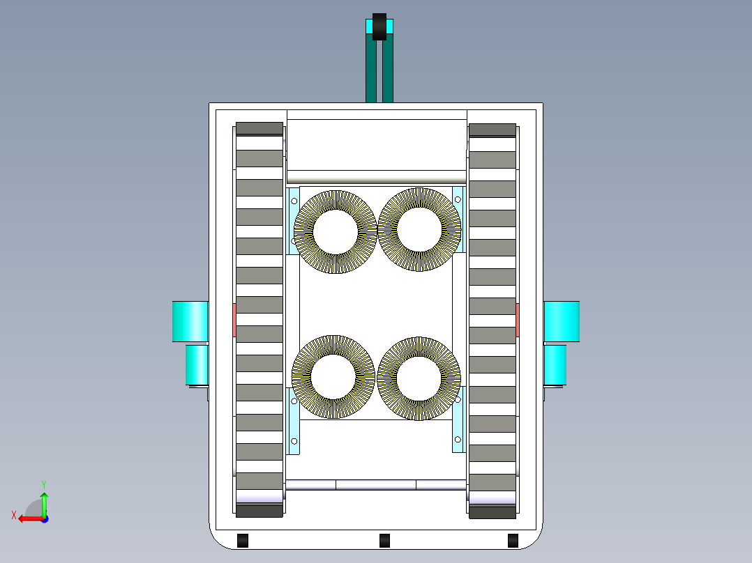 水下船体表面清刷机器人磁吸附装置设计1227481==1500后视图