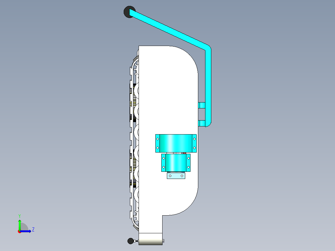 水下船体表面清刷机器人磁吸附装置设计1227481==1500左视图