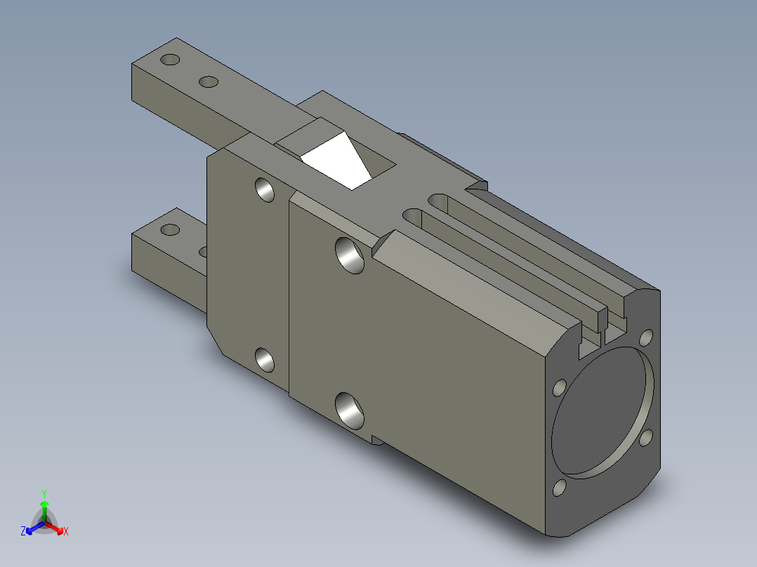 普通气爪PH05-30正等轴测图