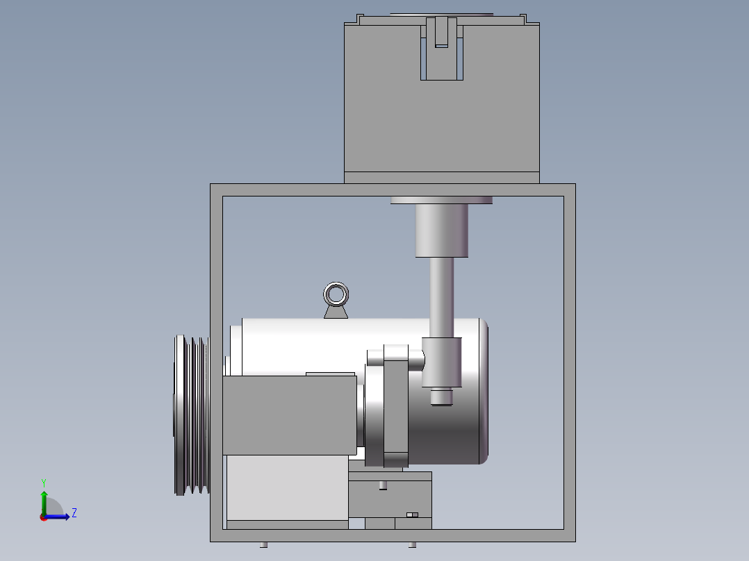 电磁炉磁芯装配机械手手爪曲柄滑块机构设计【含三维图】左视图