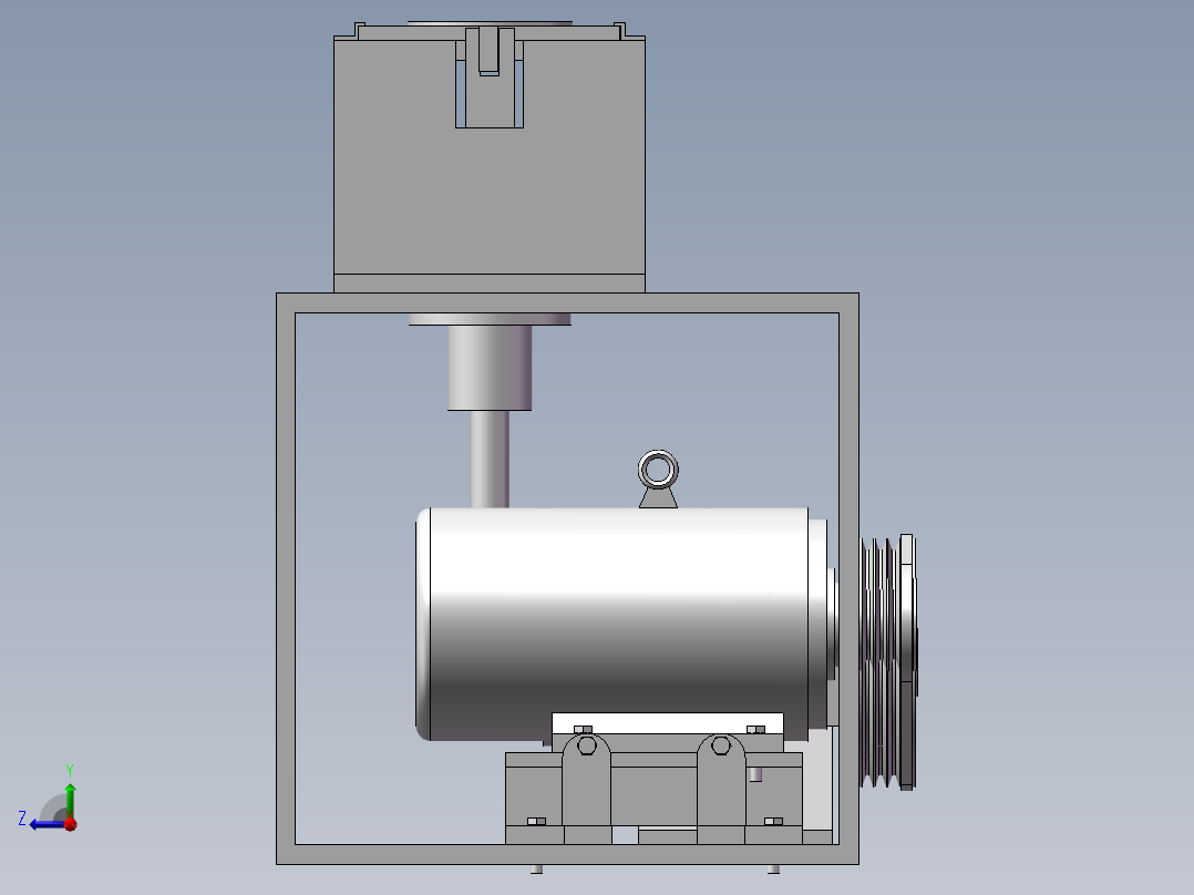 电磁炉磁芯装配机械手手爪曲柄滑块机构设计【含三维图】右视图