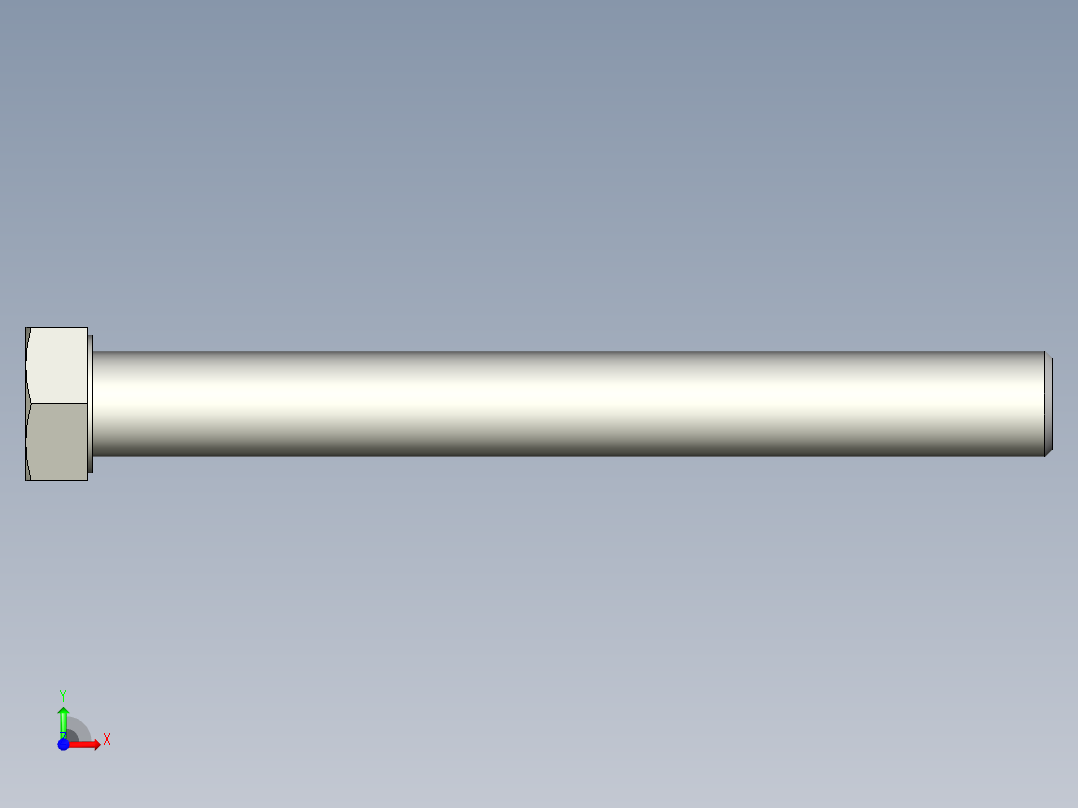 螺钉-DIN_931-M22x2.5x200_32.stp前视图