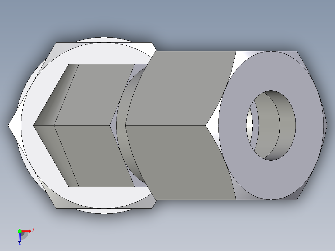 卡套式工业通用硬管接头EO_Adjustable_locknut_45_deg_elbow_VEE08ZLRCF俯视图