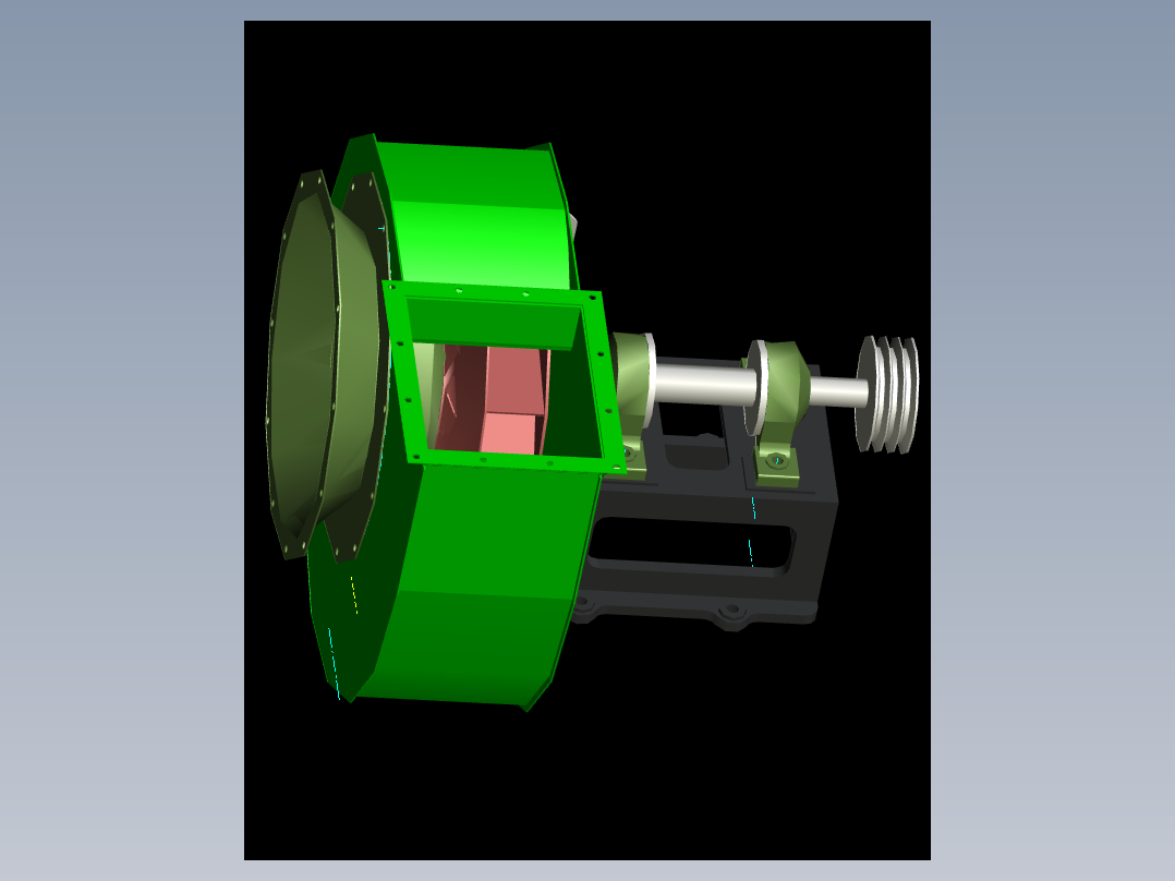 Y5-47 5C风机三维总装图438734===100