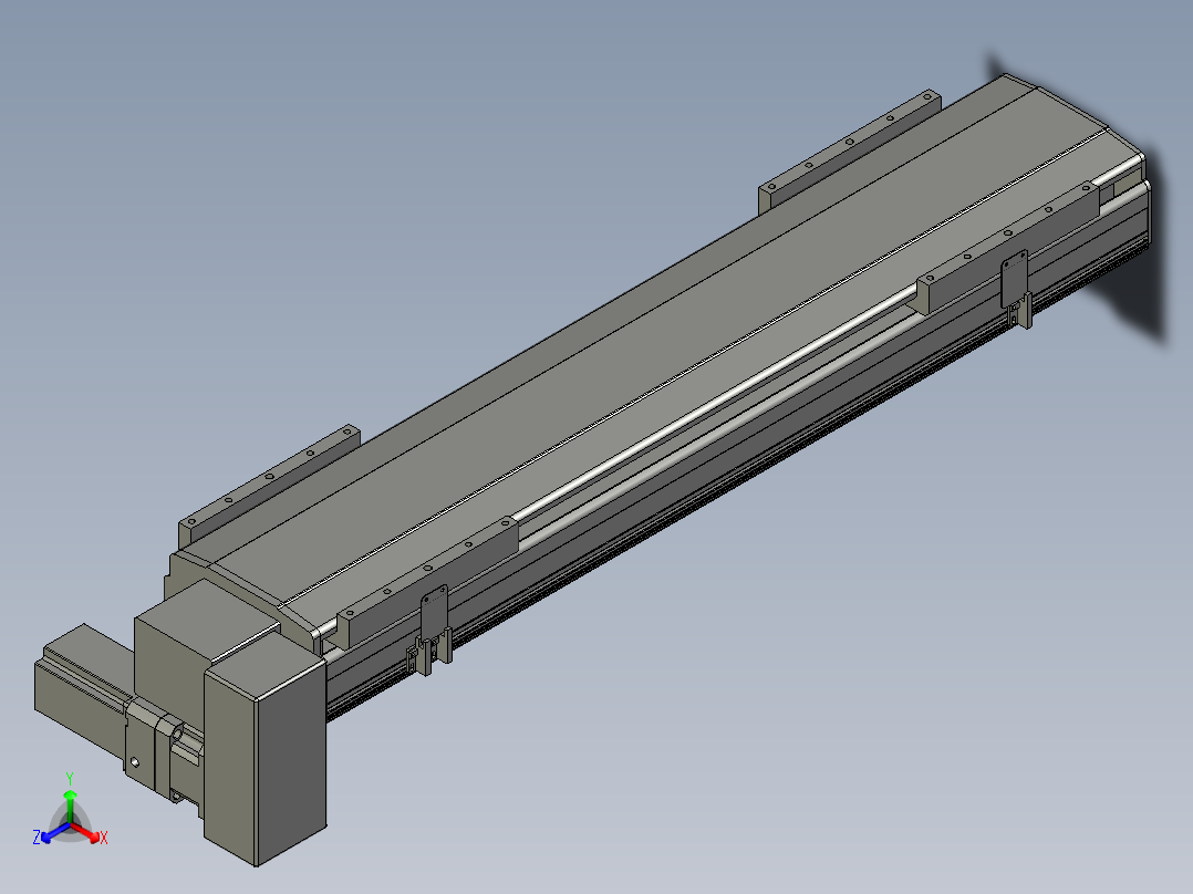 直线模组LHB21-L40-S750-RD设计图纸正等轴测图