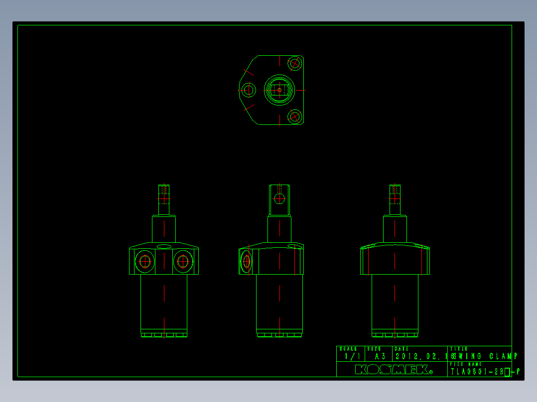 KOSMEKTLA0801-2Bx-P多系列多零件图纸模型