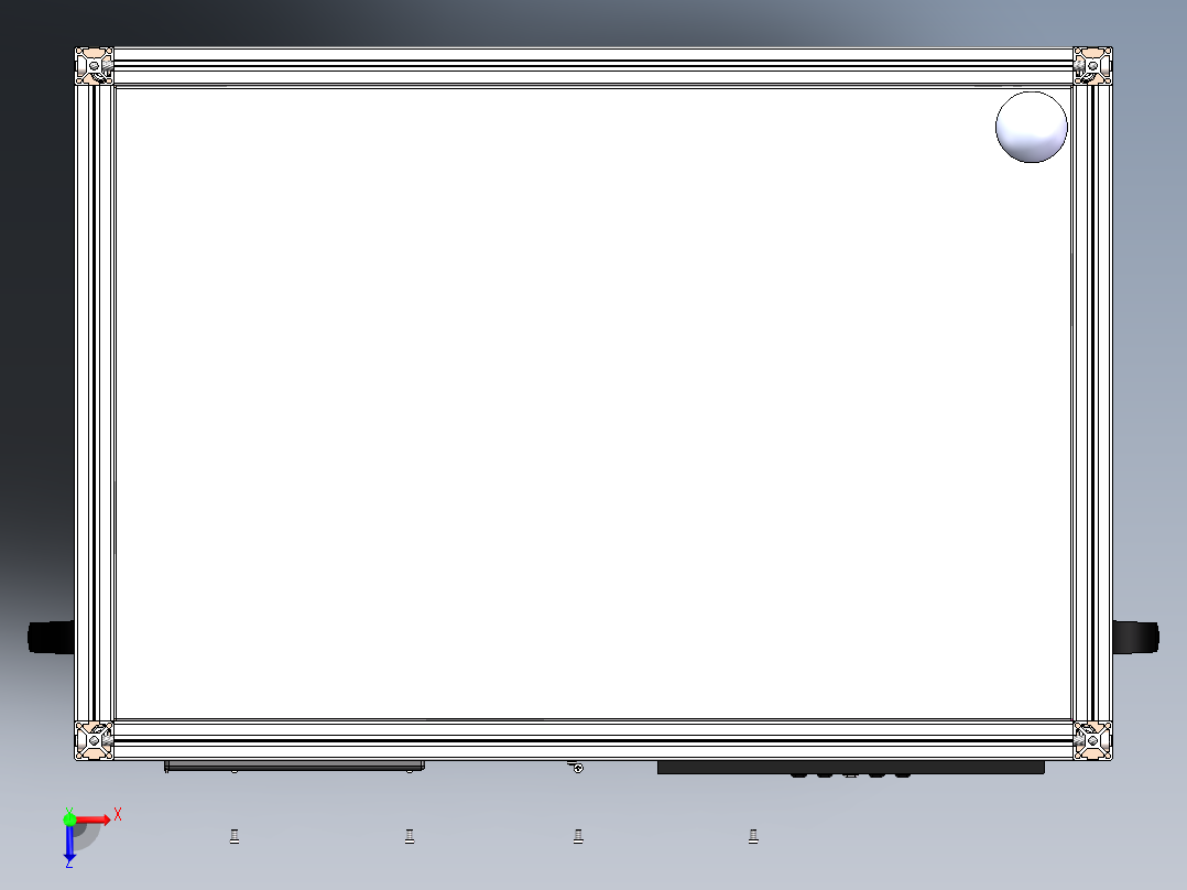 自动铆接刷油机俯视图