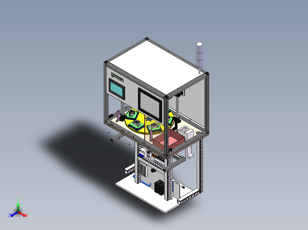 自动铆接刷油机正等轴测图