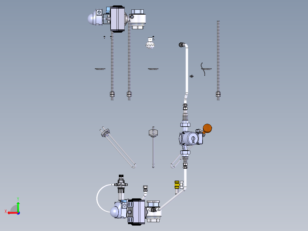 储罐液体后视图