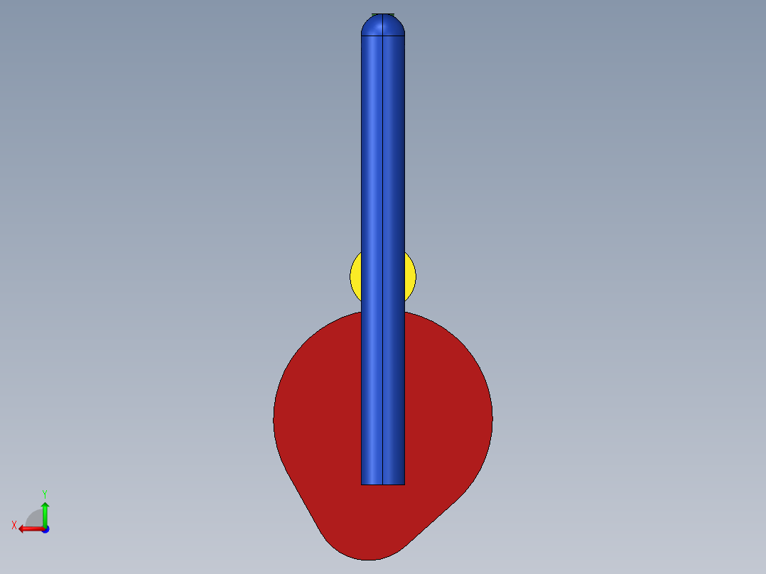 凸轮和从动件后视图
