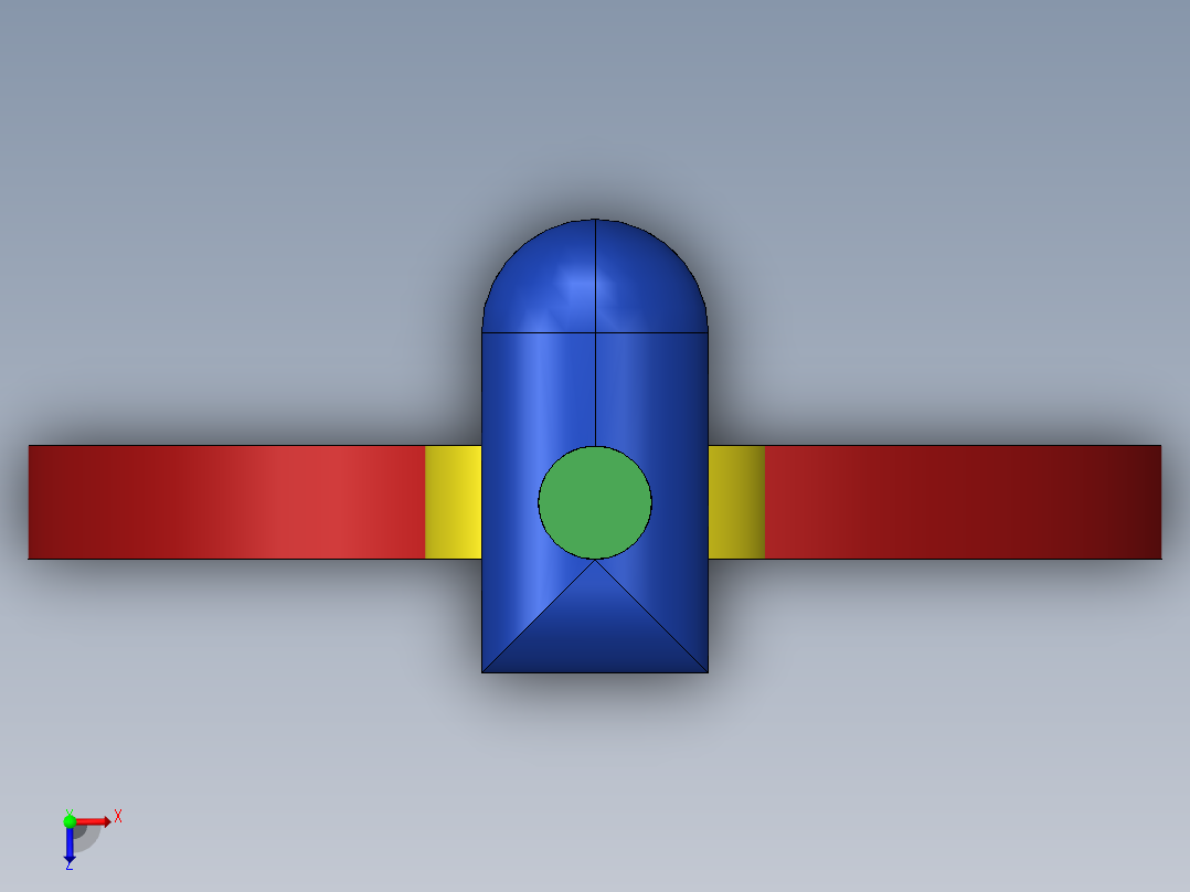 凸轮和从动件俯视图