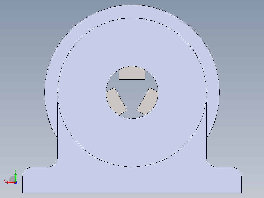 车床三爪卡盘后视图