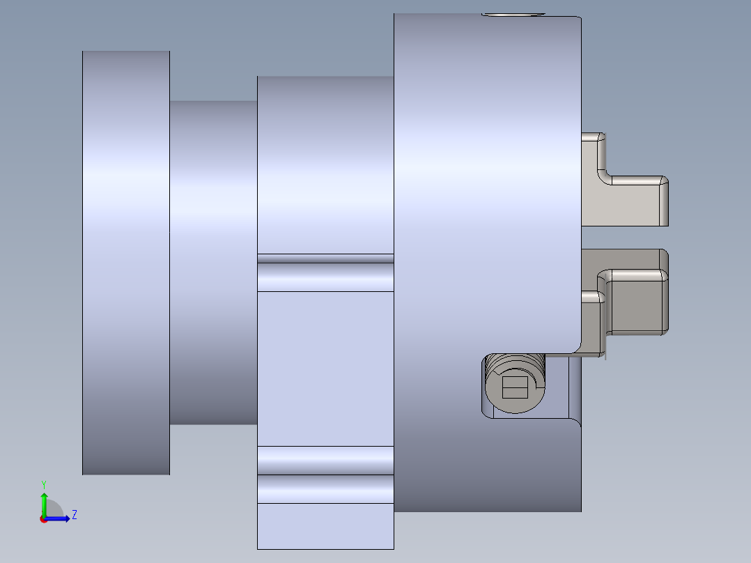 车床三爪卡盘左视图
