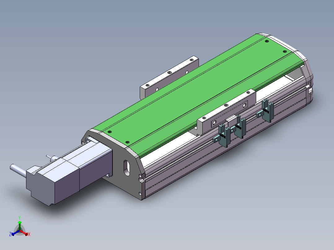MTH丝杆半封闭模组MTH10-BC-100W正等轴测图