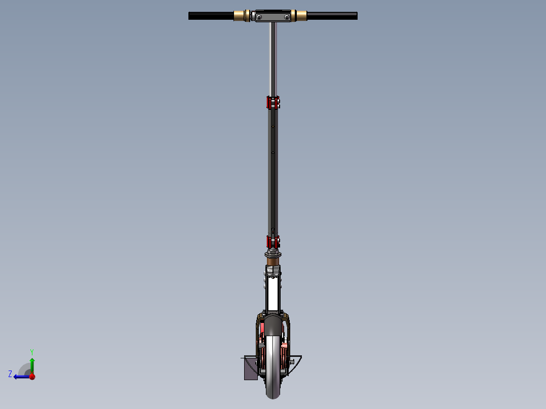 智能锂电滑板电动车右视图