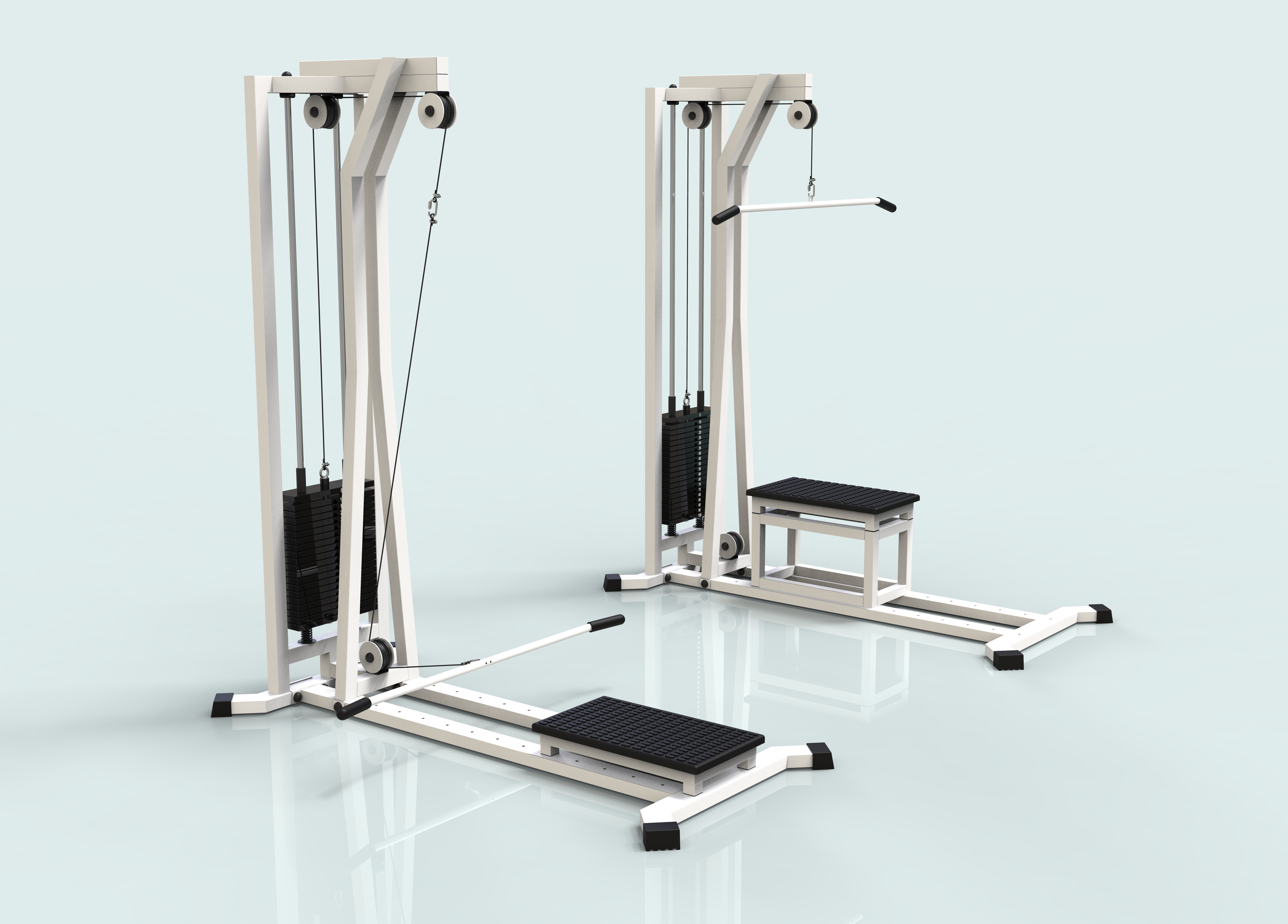 横向下拉和低排组合机