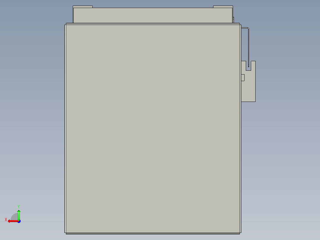 直线模组LHC17-S1100-D设计图纸后视图