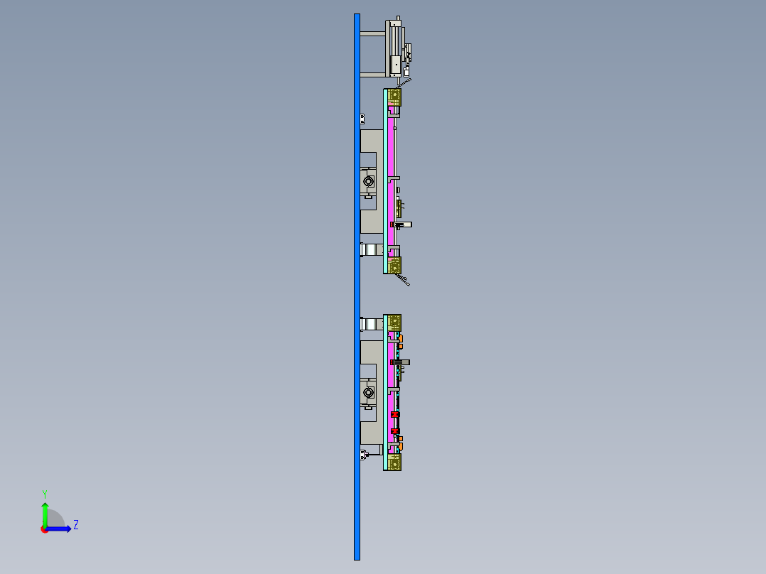 胶框自动涂胶机ProE左视图