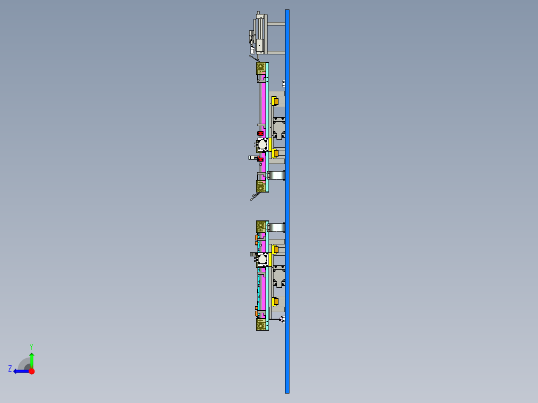 胶框自动涂胶机ProE右视图