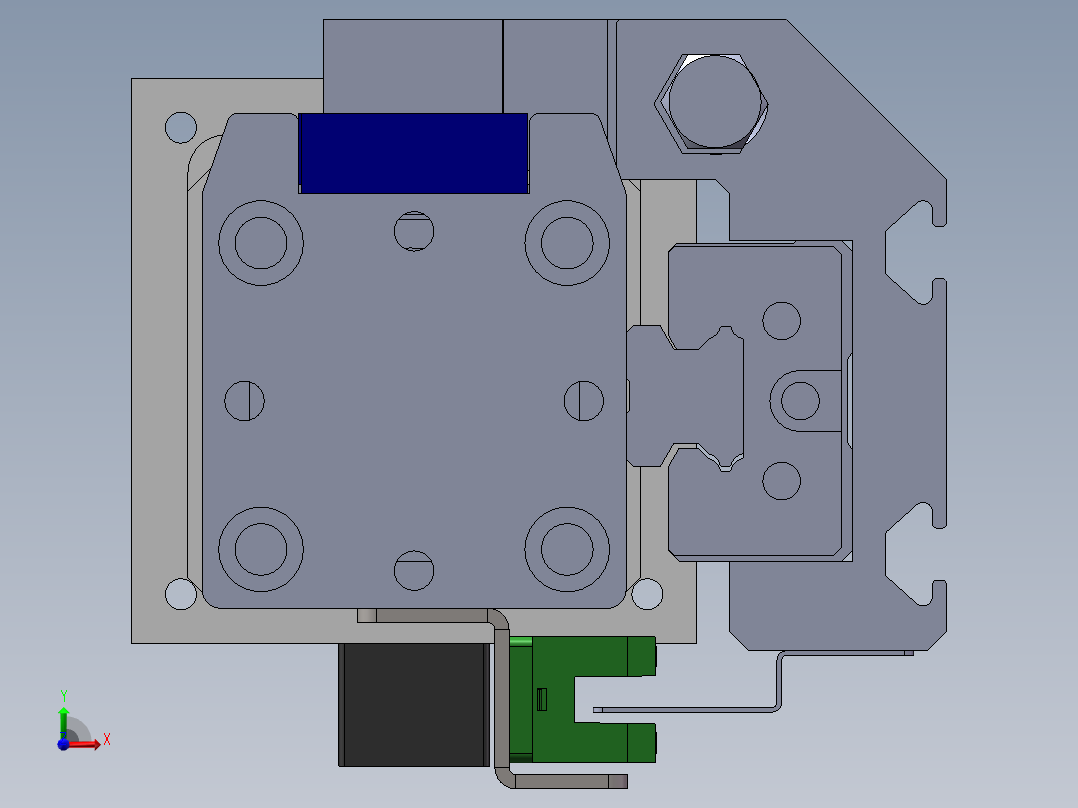 电动滑台模组SR45直连模型前视图