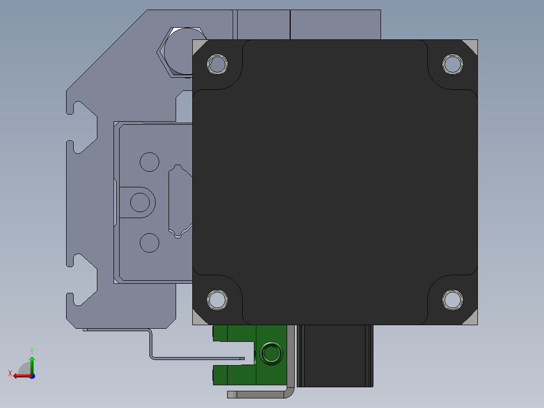 电动滑台模组SR45直连模型后视图