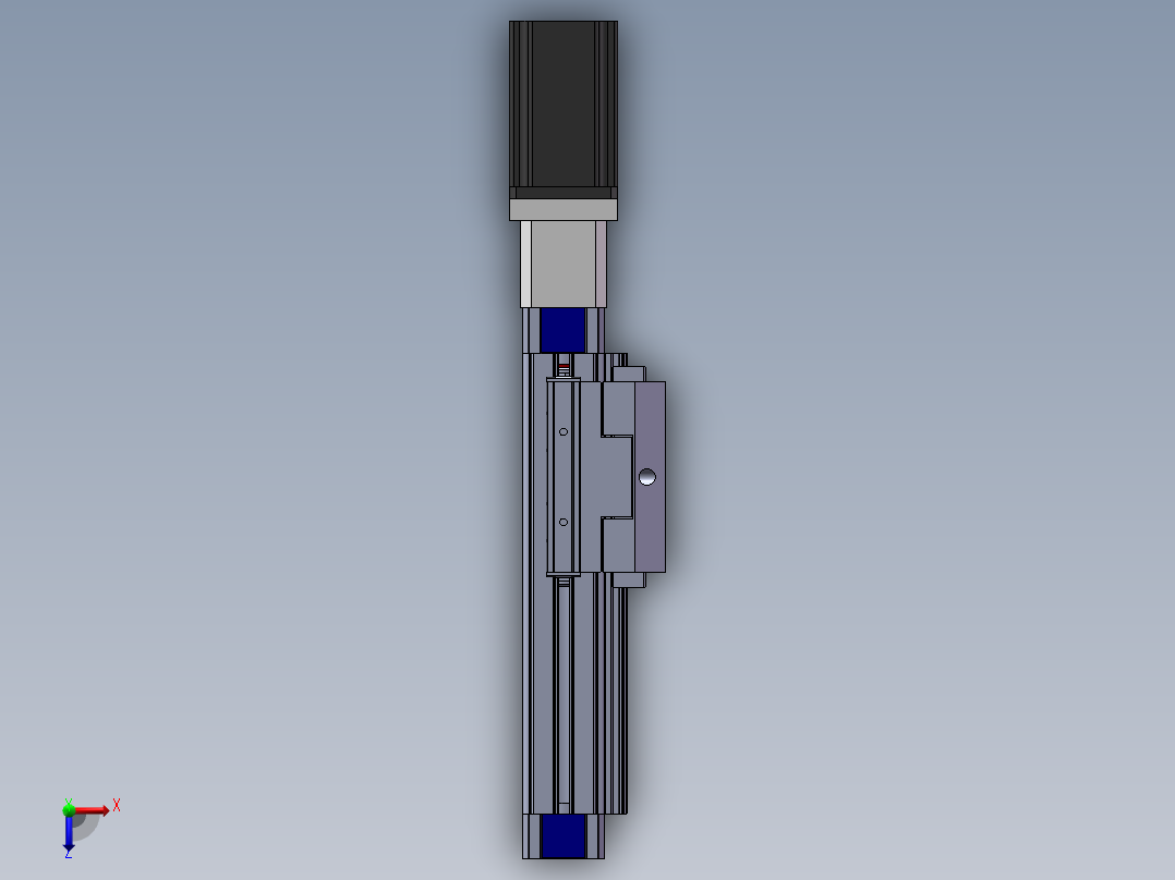 电动滑台模组SR45直连模型俯视图