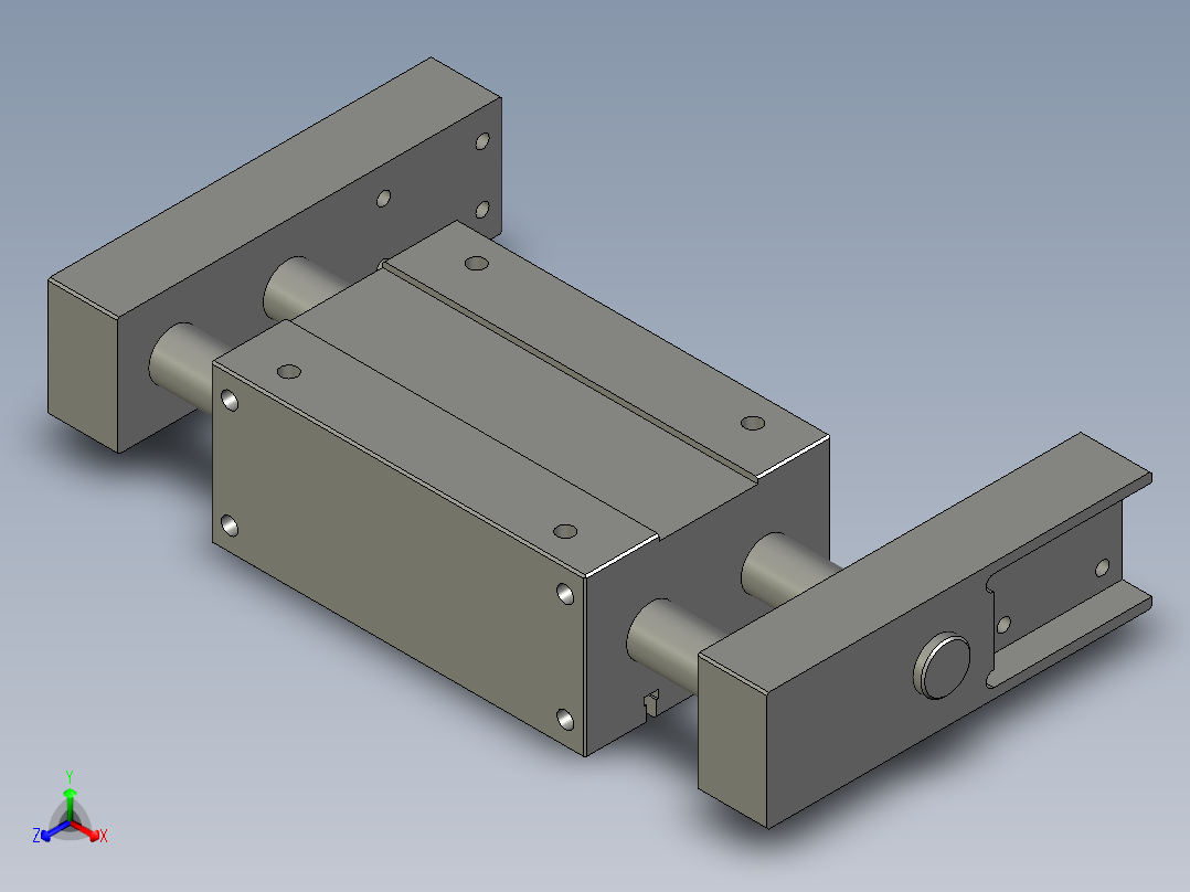 普通气爪PH07-50正等轴测图