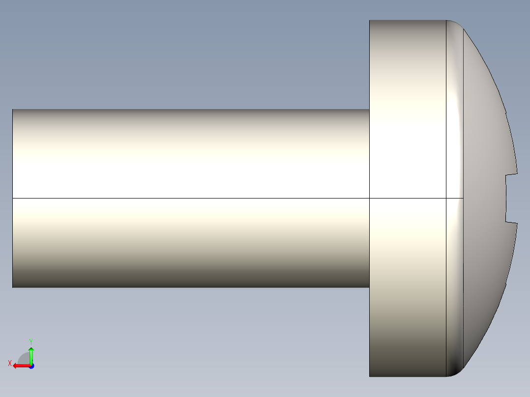 螺丝 M2.5 十字盘头-M2.5 x 5 Screw head.STEP后视图