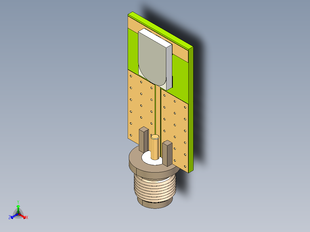 SMA接口正等轴测图