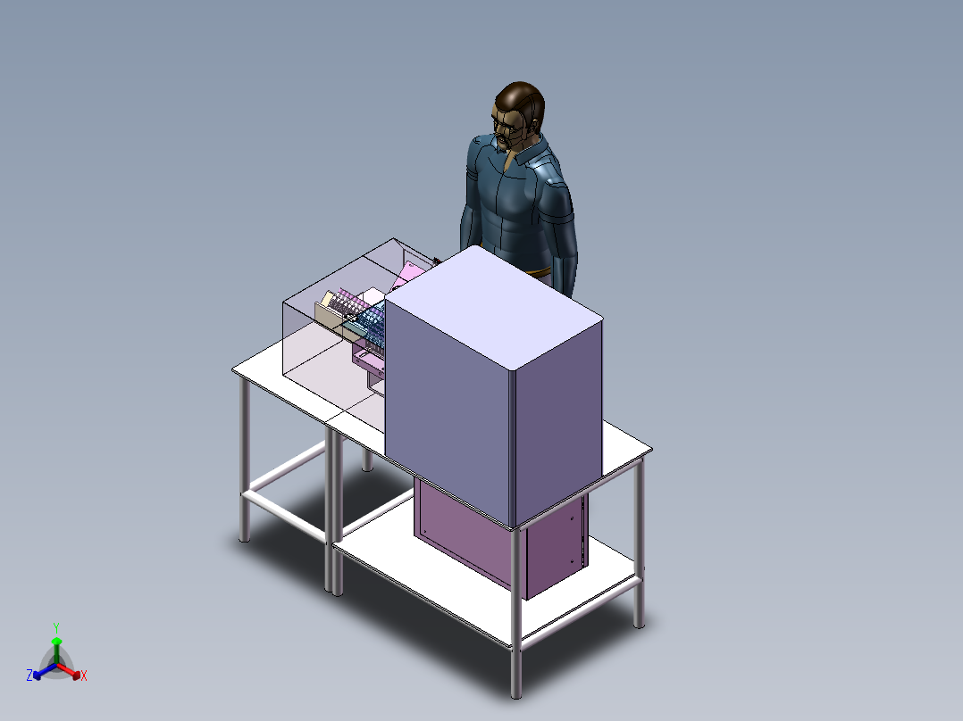 单试管上料检测装置3D数模图纸正等轴测图