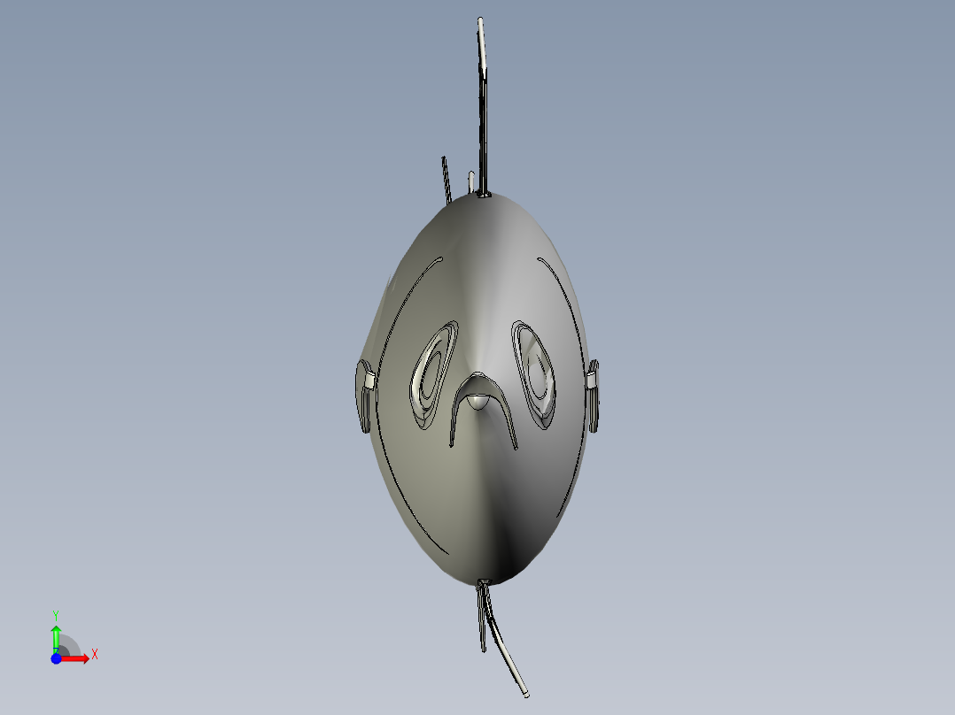 鲭鱼 金枪鱼前视图