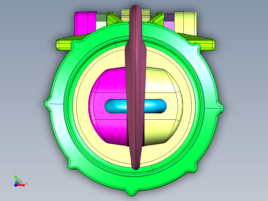 集装箱海运紧固带收紧器紧绳器前视图