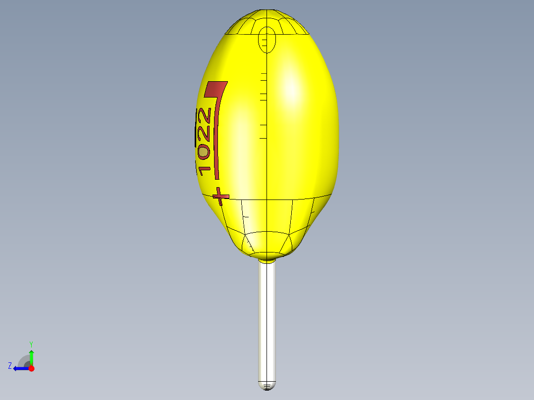 径向浸渍钽通孔电容器。车身尺寸。间距导程为2.54毫米。三根导线长度分别为12毫米、4毫米和3.5毫米右视图