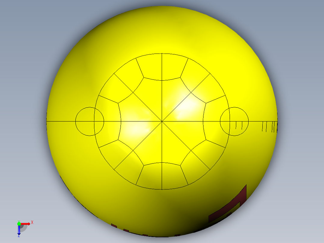 径向浸渍钽通孔电容器。车身尺寸。间距导程为2.54毫米。三根导线长度分别为12毫米、4毫米和3.5毫米俯视图