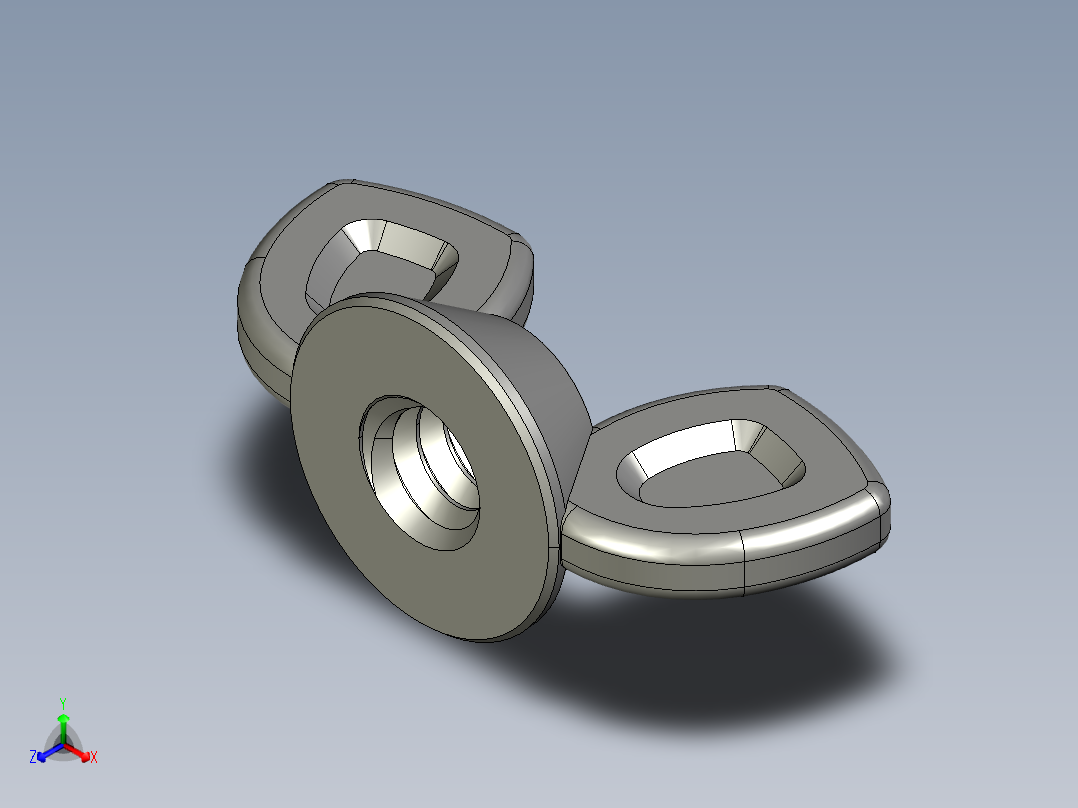 WING NUT 10-24 Thread size 27-64in Base Diameter.STEP