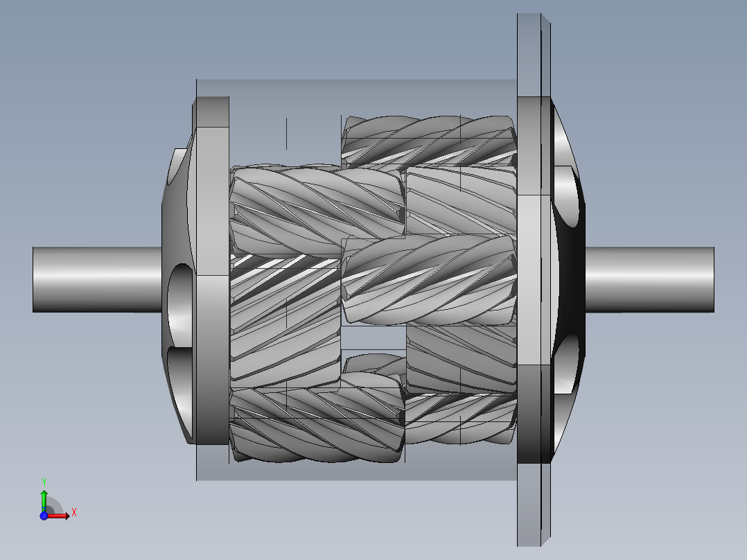 宝贝_斜齿轮差速器图纸(出售版)前视图