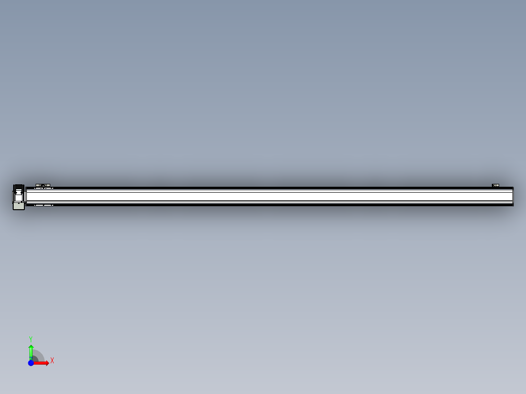 同步带滑台-半封闭B10H-L45-S2500-LU-P40-D3前视图