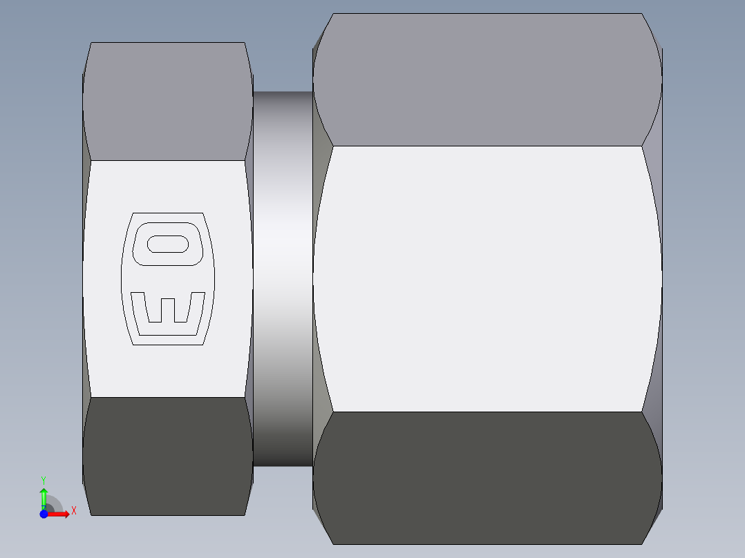 卡套式工业通用硬管接头EO_Blanking_plug_for_tube_ends_ROV14SCF前视图