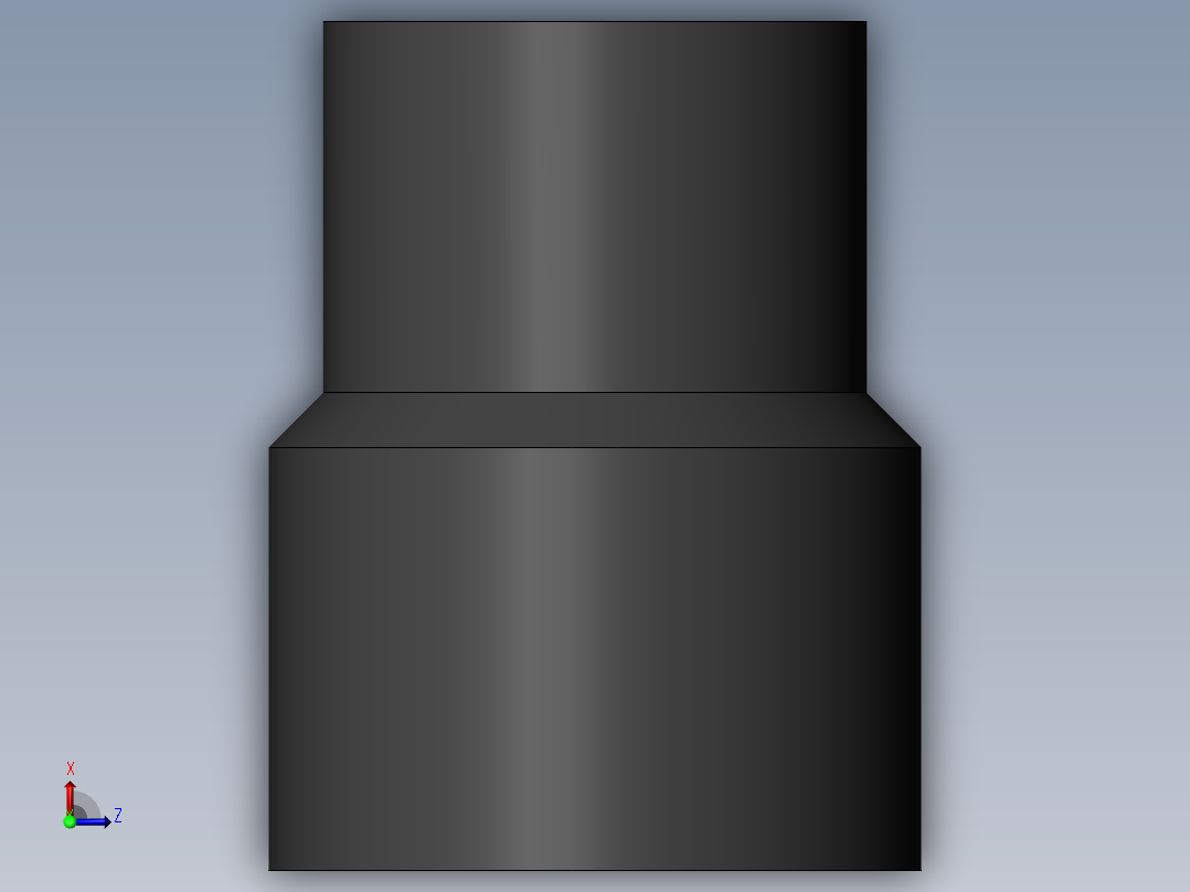 PVC公制管件-50x40 Reducer俯视图