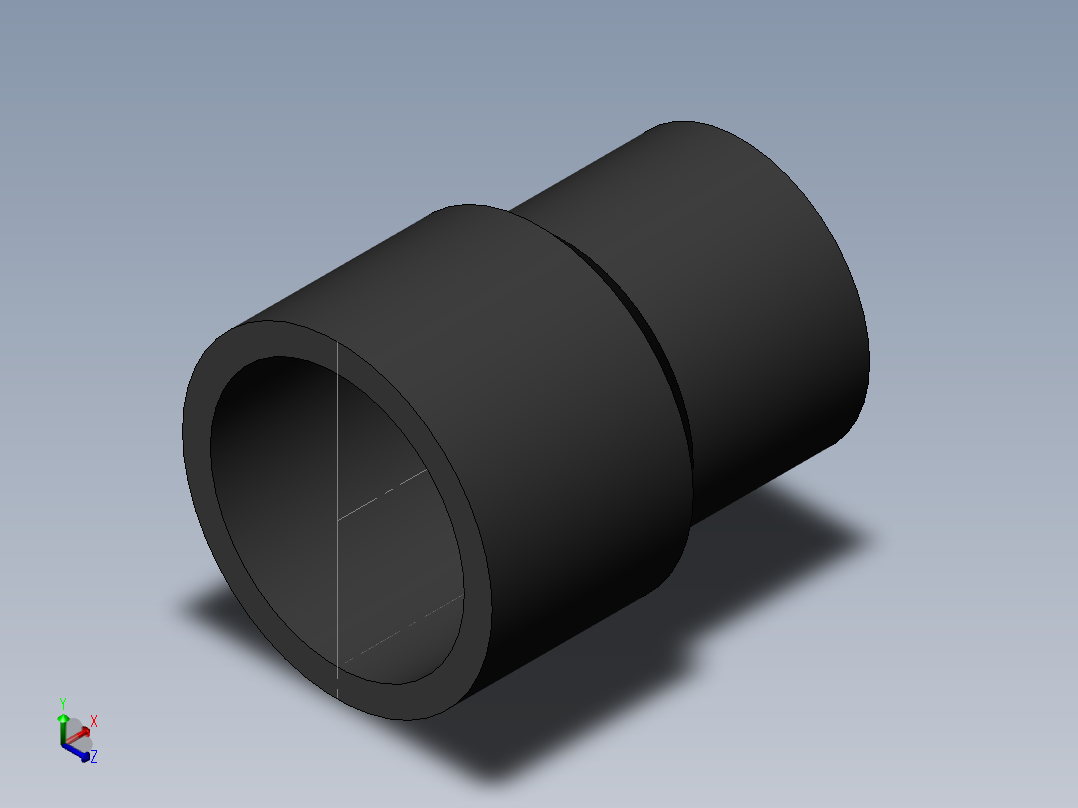 PVC公制管件-50x40 Reducer正等轴测图