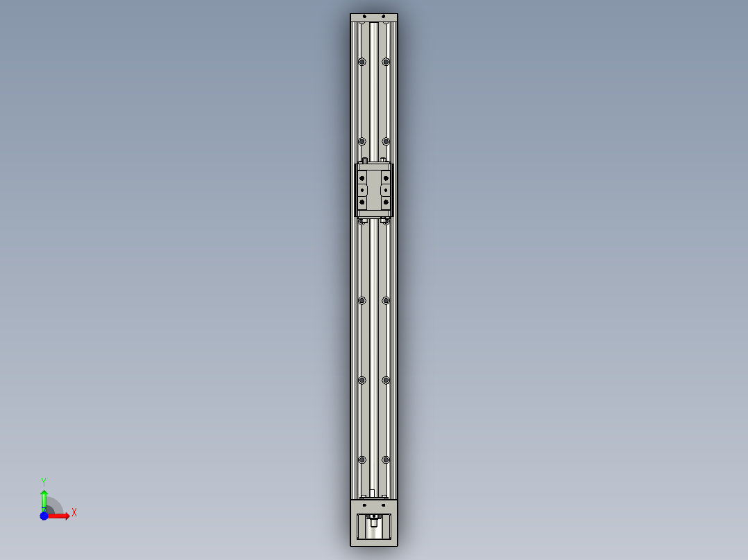 直线模组LHK60C-600A1-F0设计图纸前视图