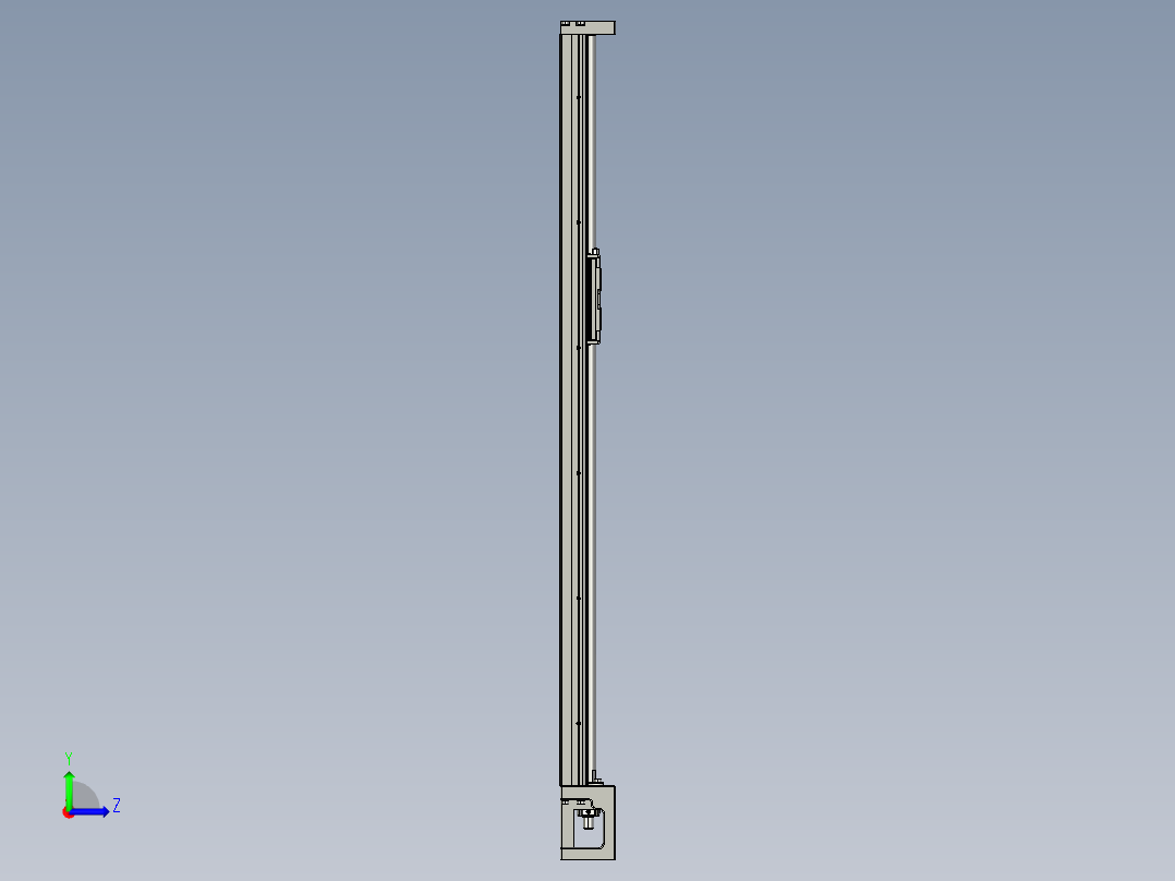 直线模组LHK60C-600A1-F0设计图纸左视图