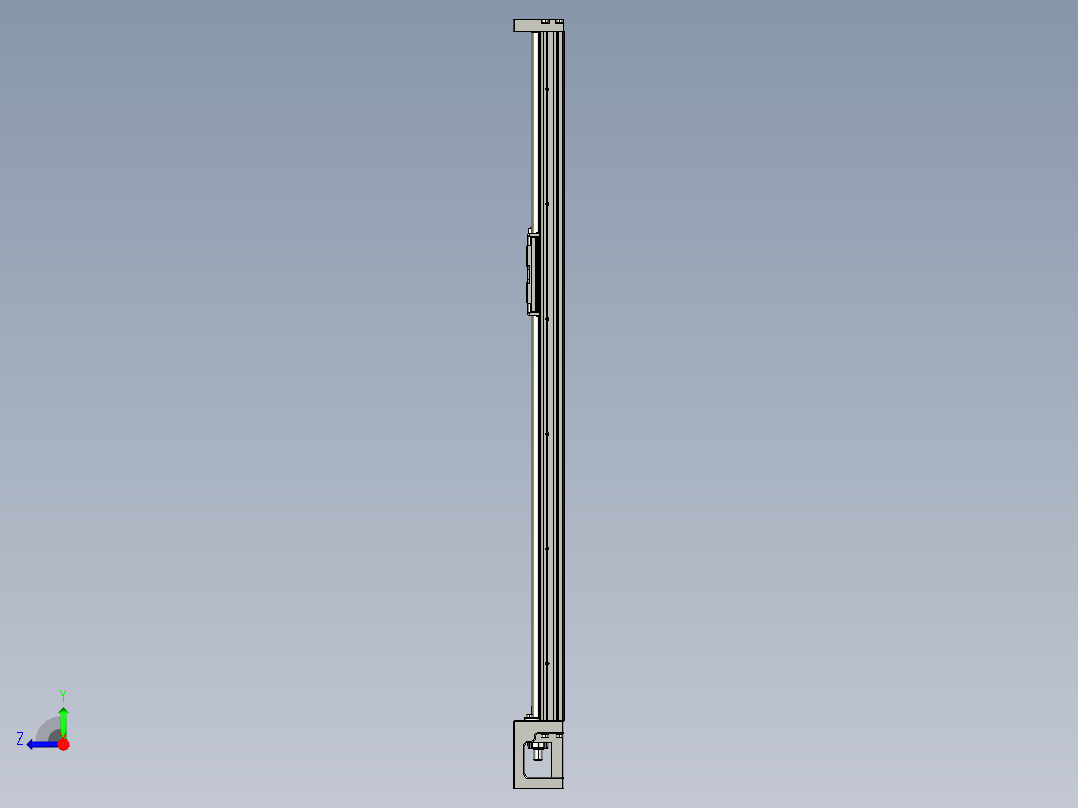 直线模组LHK60C-600A1-F0设计图纸右视图