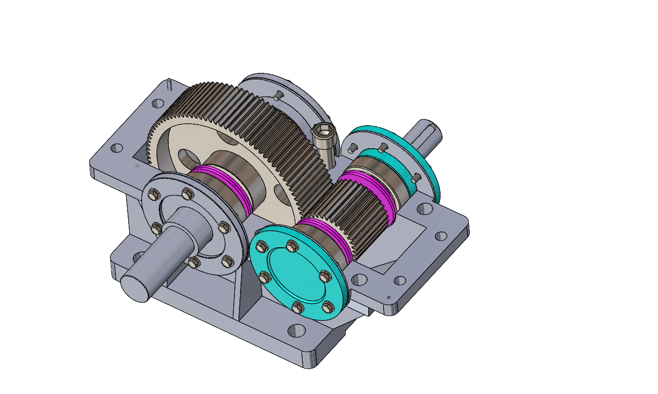 带正齿轮的齿轮箱