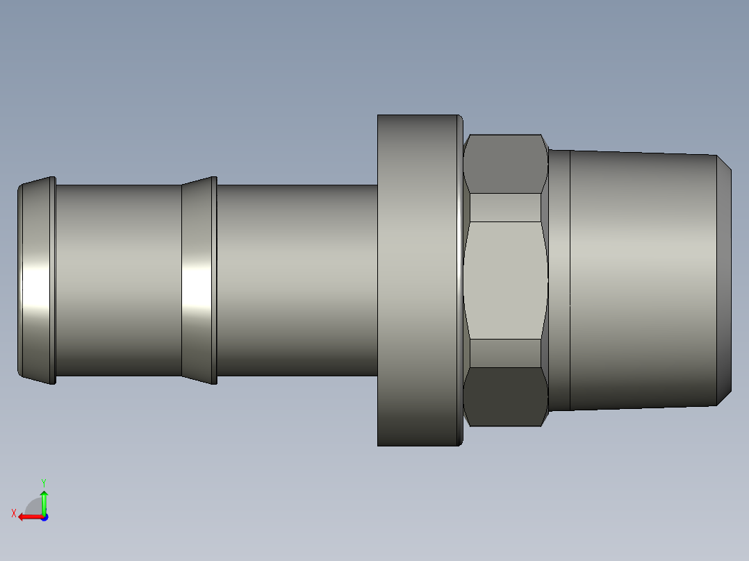软管与硬管连接用工业通用接头0134_66_21后视图