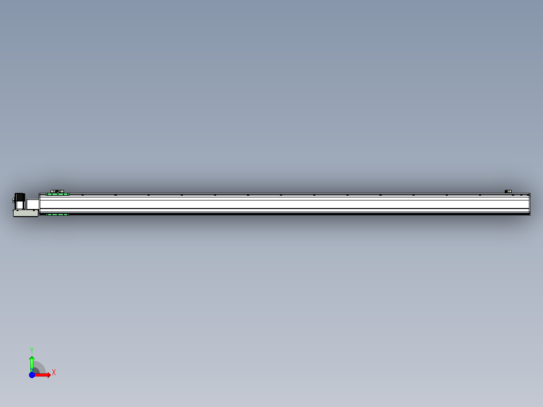 同步带滑台-半封闭B13H-L45-S2700-L-P40-D3前视图