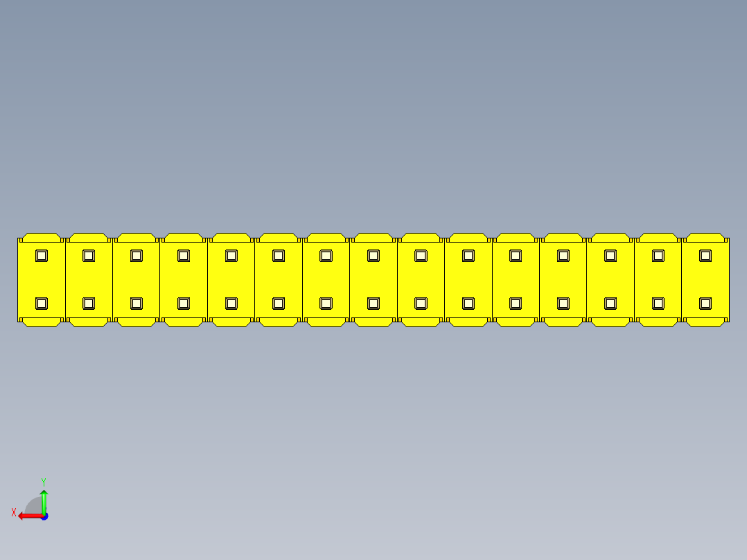 彩色公头100mil（2.54mm）系列-DS1021_yellow_2x15p_100mil_Type43_rev1.0后视图