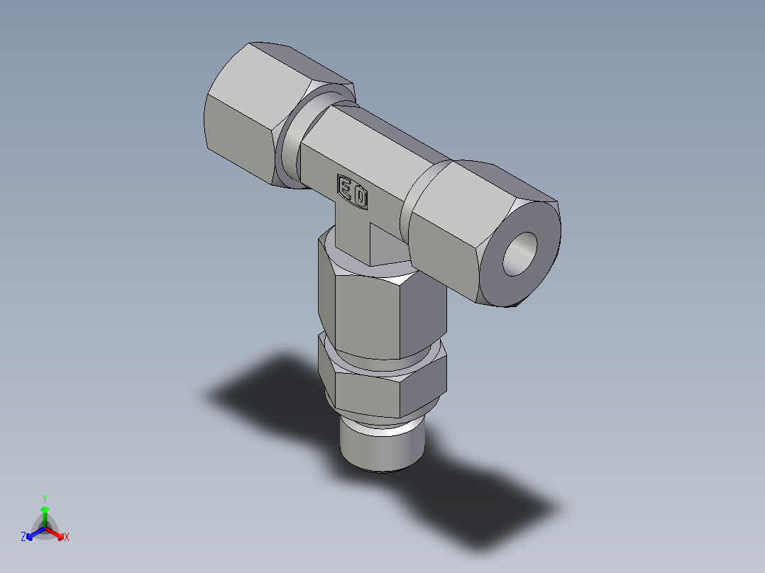 卡套式工业通用硬管接头EO_Assembled_adjustable_standpipe_branch_tee_EVT08SM71